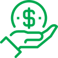 Dollar sign in hand Icon Dollar sign in hand Icon